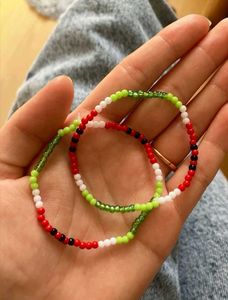 Watermelon Seed Bead Bracelet