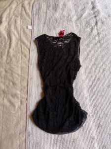 sparkly vintage fitted lace top
