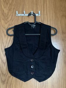 Black Button-Up Vest