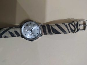 Timex Watch with Zebra Print Band
