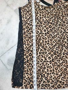 Leopard Print Chemise with Pink Bows