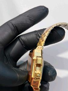 Golden digital Watch unisex