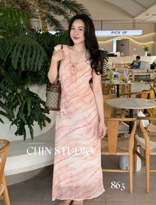 Flowy Maxi Dress with Tie Detail by Chin studio