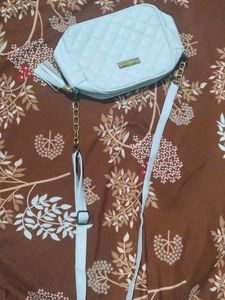 Quilted Baby Blue Crossbody Bag
