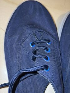 Navy Blue Canvas Sneakers