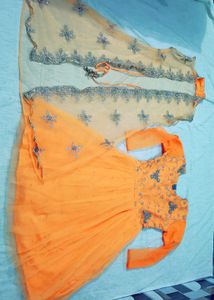 Orange Party Wear stylish Suit Set
