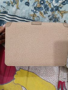 Stylish Beige Tweed Handbag