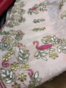 Pink Gota Patti Lahenga And Blouse