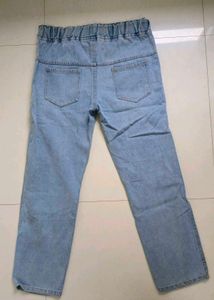 Distressed Light Wash Denim Pants