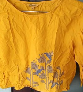 Yellow Crop Top - XL Size