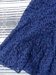 Chic Blue Lace Skirt