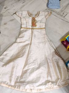 Elegant Cream Ethnic Gown
