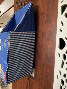 Blue Stripe Hanging Organizer