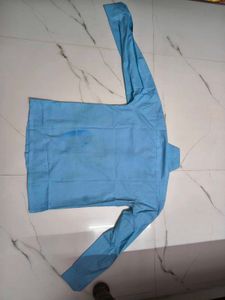 Men's Blue Cotton Blend Casual Shirt