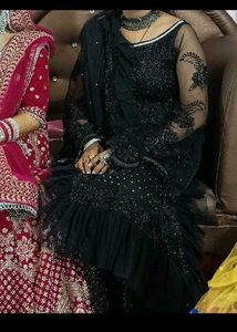 Stunning Black Sequined Lehenga Choli