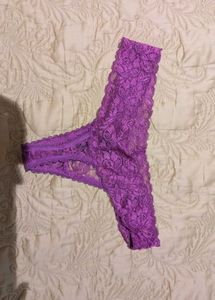 Purple Lace Thong Panty