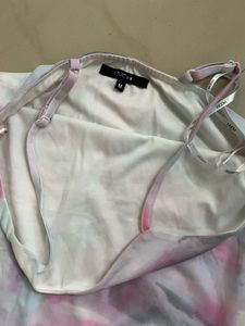 FREE SHIPPING - Pastel Tie-Dye Mini Slip Dress