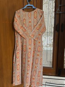 Vibrant Ethnic Printed with mirror work Kurta