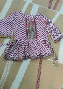 Embroidered Kurta Set with Dhoti Pants
