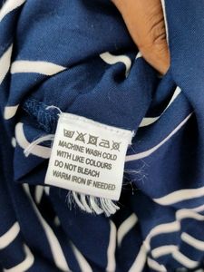 Navy Blue Striped Dress (Women's)