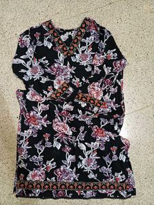 Elegant Floral Kurti Top
