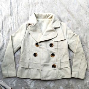 White Peacoat Jacket
