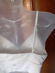 Chic White Cami Surplice Crop Top