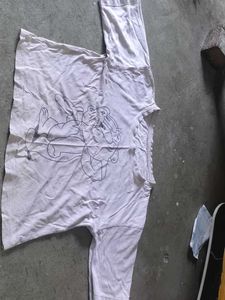 White Graphic Print T-Shirt