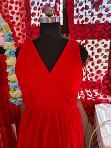 Chic Red Wrap Dress
