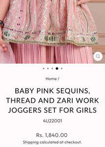 fix price Adorable Pink Ethnic Outfit for Girls