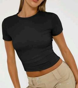 Black Cropped T-Shirt small size