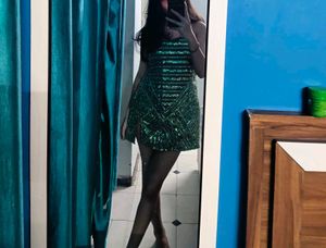 Stunning Green Sequin Mini Dress