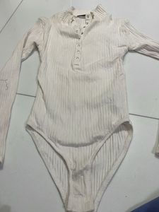 Textured Long Sleeve Bodysuit