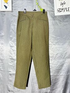 Striped Olive Green Trousers