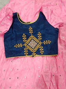 Pink Lehenga Choli Set for 11,12 year