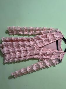Pink Fringe Detail playsuit