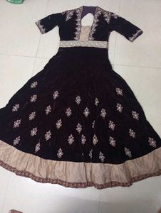 Elegant Velvet Anarkali Suit