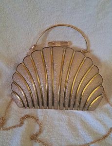 Sparkly Shell Clutch Bag