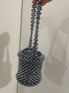 Grey bucket bag