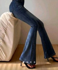 Women's Flared Blue Denim Jeans