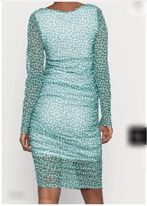 Chic Floral Print Mesh Dress