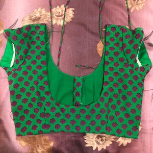 Green Floral georgette blouse