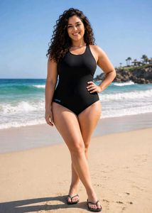 Classic Black One-Piece Swimsuit