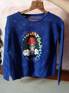 Blue Knitted Sweater