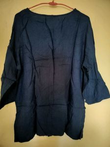 Stylish Navy Blue Embroidered Kurta