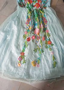 Stunning Embroidered Light Blue Gown