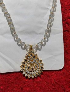 Elegant Crystal Beaded Necklace Pendant