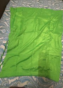 Pink &amp; Green Saree With Bluse And Petticoat