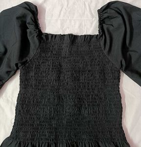 Chic Smocked Square Neck Top