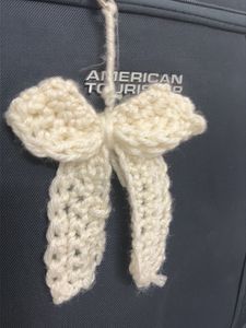 Handmade Crochet Bow Keychain